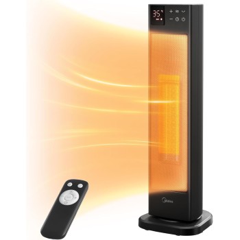 MIDEA Calefactor Baño Bajo Consumo 2000W | Calefactor Eléctrico con Función Aire Frío y 2 Niveles de Potencia | Calentador