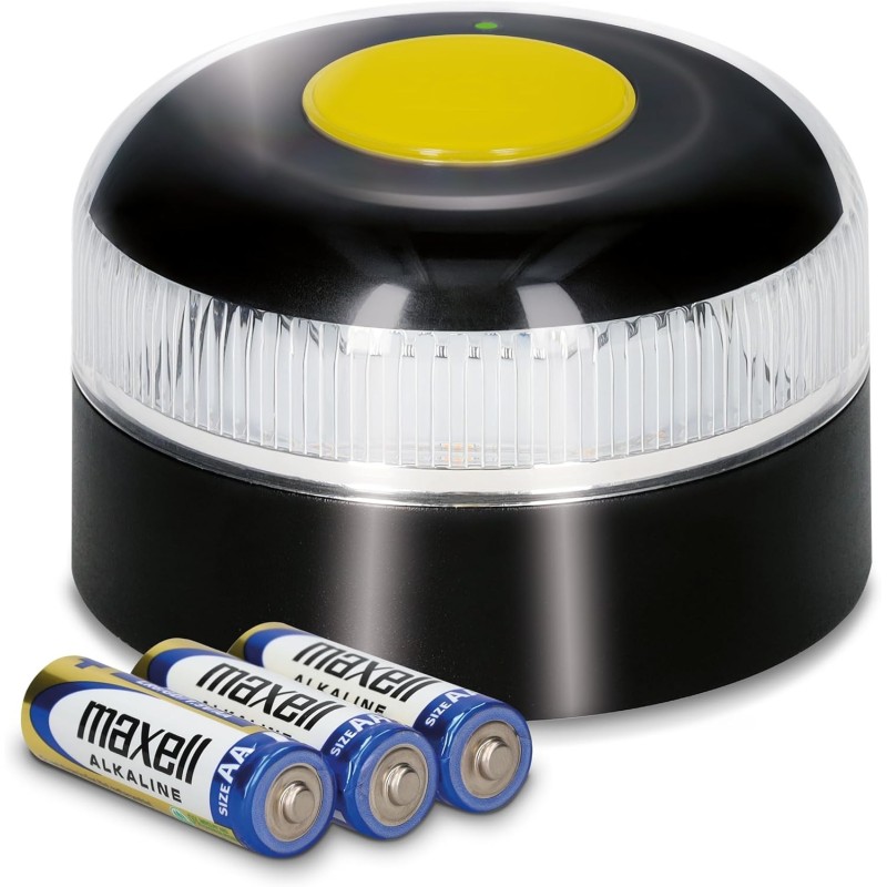 Baliza V16 Homologada DGT 2026 Geolocalización GPS | Luz Emergencia LED 360º 1 km | Conectada con DGT 3.0 en 100 segundos, Sin