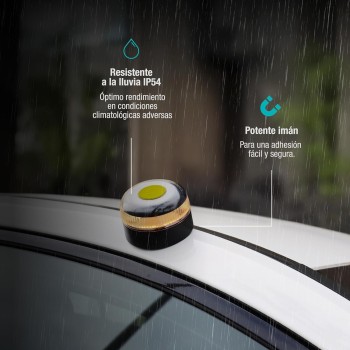 Baliza V16 Homologada DGT 2026 Geolocalización GPS | Luz Emergencia LED 360º 1 km | Conectada con DGT 3.0 en 100 segundos, Sin