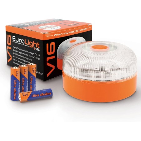 Luz de Emergencia V16 con Geolocalización Homologada y Conectada con la DGT 3.0 SIM Incorporada con Plan de Datos Incluido