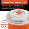 Luz de Emergencia V16 con Geolocalización Homologada y Conectada con la DGT 3.0 SIM Incorporada con Plan de Datos Incluido
