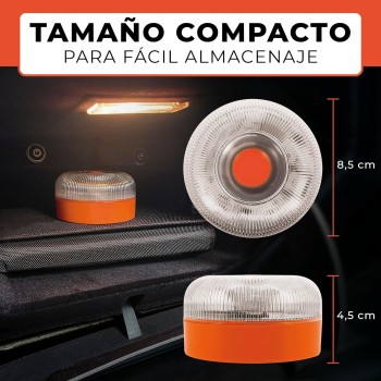 Luz de Emergencia V16 con Geolocalización Homologada y Conectada con la DGT 3.0 SIM Incorporada con Plan de Datos Incluido