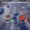 Señalización Baliza V16 Luz de Emergencia para Coche Homologada DGT con Tarjeta SIM Movistar Incluida y Activada Pack V-16,