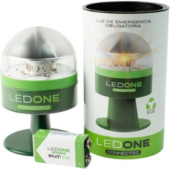LEDONE Connected - Baliza V16 Obligatoria DGT en 2026. Homologada y con Geolocalizador con SIM Telefónica y Datos Gratis hasta
