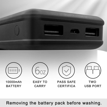 Loowoko Chaleco calefactable hombre con bateria 10000mah, chaqueta calefactable sin mangas ligera, 3 niveles de calor + 4 zonas,