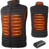 Chaleco Calefactable Hombre, Chaqueta Calefactable Hombre con Batería de 10000 mAh, Chaleco Termico Eléctrico Ligero con 4 Zonas