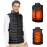Chaleco Calefactable Hombre, Chaqueta Calefactable Hombre con Batería de 10000 mAh, Chaleco Termico Eléctrico Ligero con 4 Zonas