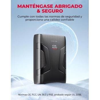 KEMIMOTO Chalecos Calefactable, Chalecos Calefactables Hombres 6 Zonas de Calor con Función de Luces Apagadas, Tela de Buceopara