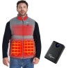Telguua Chaleco Calefactable con Banco de Energía 12000mAh 5V, Chaleco Calefactor Hombre, Chalecos Térmico Recargable, Con 4