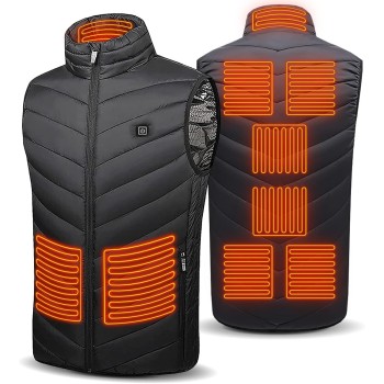 Chaleco Calefactable Hombre/Mujer, Ropa Calefactable USB, Chaquetas con Calefaccion Moto, Eléctrico Chaleco Calefactor