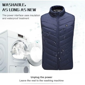 Chaleco Calefactable Hombre/Mujer, Ropa Calefactable USB, Chaquetas con Calefaccion Moto, Eléctrico Chaleco Calefactor