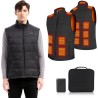 Amiable Chaleco Calefactable Hombre, Chaqueta Calefactable Hombre con 15 Zonas, Chaleco Termico Electrico con batería recargable