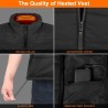 Amiable Chaleco Calefactable Hombre, Chaqueta Calefactable Hombre con 15 Zonas, Chaleco Termico Electrico con batería recargable