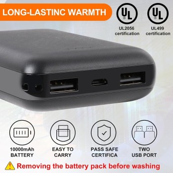 Amiable Chaleco Calefactable Hombre, Chaqueta Calefactable Hombre con 15 Zonas, Chaleco Termico Electrico con batería recargable