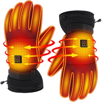 Svpro Guantes de Invierno con batería Recargable, Guantes artríticos térmicos Impermeables para Hombres