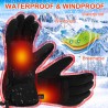 Svpro Guantes de Invierno con batería Recargable, Guantes artríticos térmicos Impermeables para Hombres