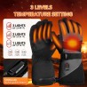 Guantes Calefactables, batería Recargable de 5V 5000 mAh, 3 Niveles de Calentamiento,Guantes Calefactores eléctricos