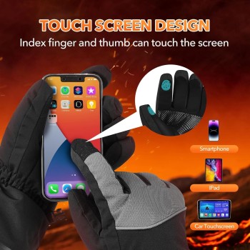 Guantes Calefactables, batería Recargable de 5V 5000 mAh, 3 Niveles de Calentamiento,Guantes Calefactores eléctricos