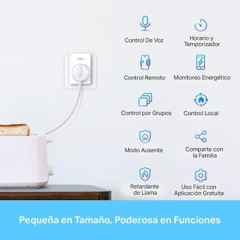 Tapo P110 (4 paquetes) – Mini enchufe inteligente Wi-Fi (con monitoreo de energía), programación encendido/apagado, ahorro de