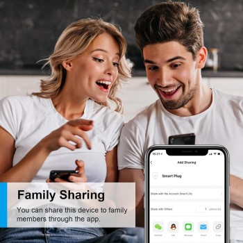 ANTELA Enchufe Inteligente WiFi 16A 3680W con Monitor de Energía, Compatible con Alexa y Google Home, Horarios y Temporizadores,