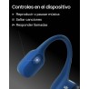 SHOKZ OpenRun Auriculares Conducción Ósea, Deportivos Inalámbricos Bluetooth con Micrófono Cancelación de Ruido, Open-Ear de