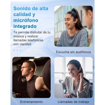 Guudsoud Auriculares Conducción Osea Natacion,Auriculares inalámbricos Impermeables IP68 Bluetooth 5.3,Auriculare Abiertos con