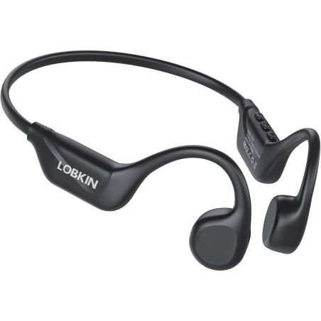 LOBKIN Auriculares Conducción Osea Bluetooth 5.4, Auriculares de Oído Abierto IPX5 Impermeables Cascos Deportivos Oseos