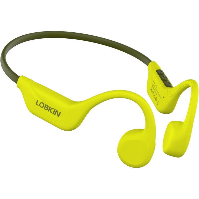 LOBKIN Auriculares Conducción Osea Bluetooth 5.4, Auriculares de Oído Abierto IPX5 Impermeables Cascos Deportivos Oseos