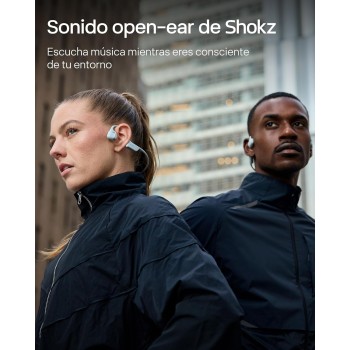 SHOKZ OpenRun Pro 2 Auriculares Deportivos de Conducción Ósea, Inalámbricos Bluetooth 5.3, Micrófonos con Cancelación de Ruido,