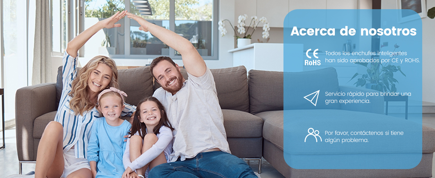 Enchufe inteligente WiFi 16A con protección de sobrecarga y seguridad térmica
