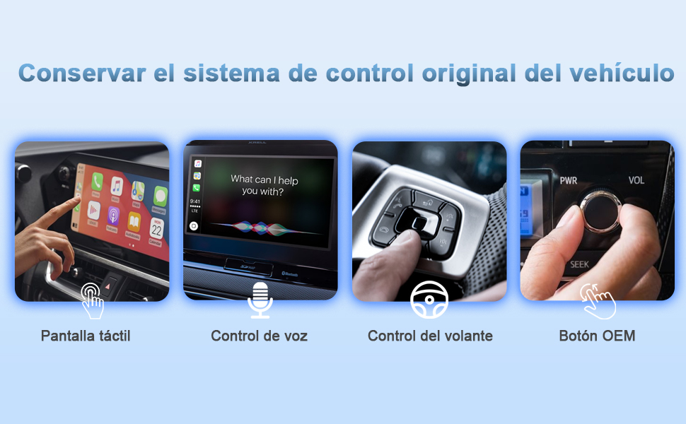Control por voz Siri y mandos del volante compatibles con Letitwell 2025 CarPlay