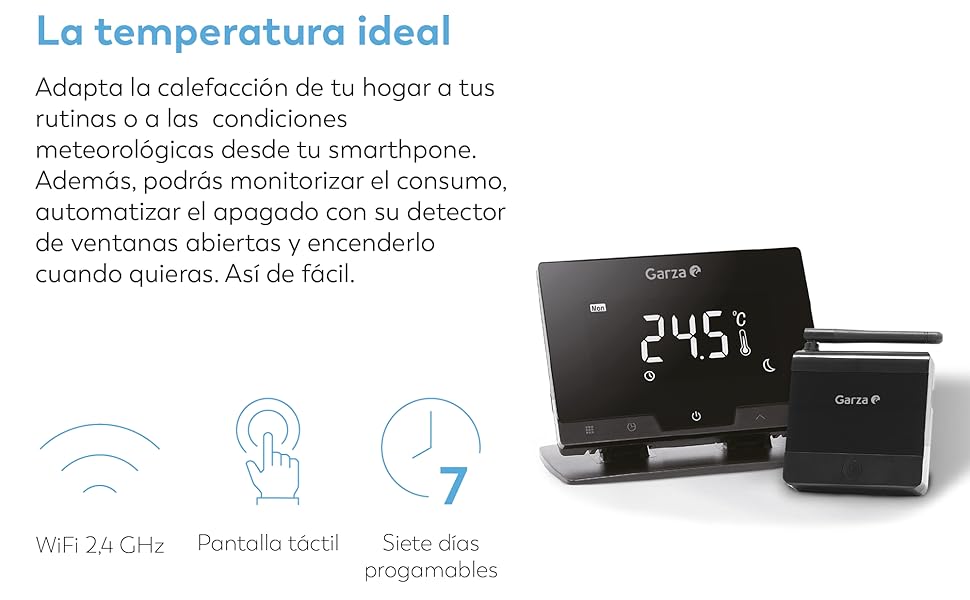 Garza Smart Termostato WiFi instalación y montaje en pared