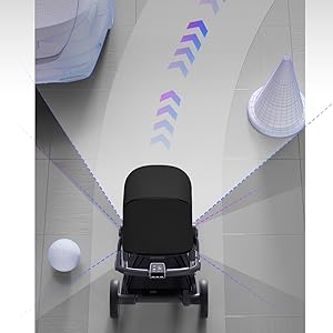 Cochecito Eléctrico Inteligente WL8 Black - Evasión inteligente de obstáculos con Lidar