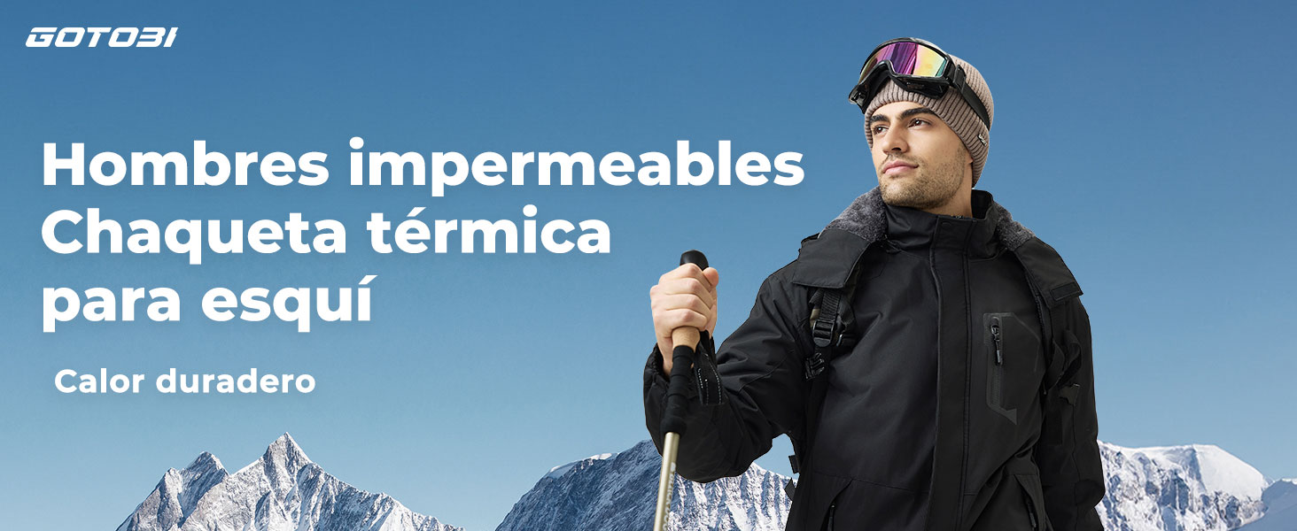 Chaqueta calefactable GOTOBI impermeable con capucha desmontable