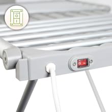 Fishtec tendedero eléctrico seguro con interruptor resistente al agua