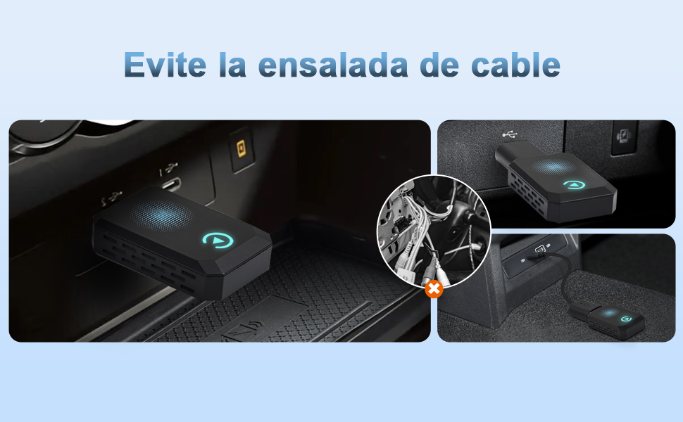 Diseño compacto y ventilado del adaptador CarPlay Letitwell 2025