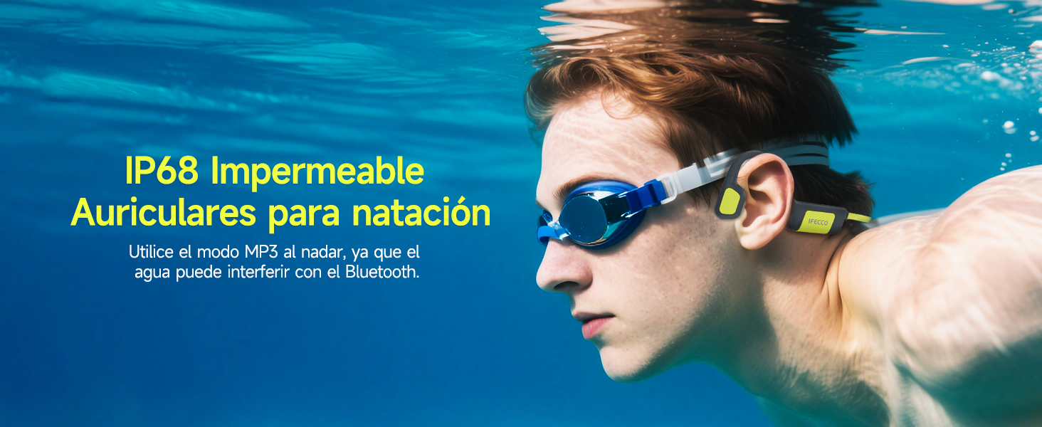 IFECCO auriculares de natación conducción ósea y accesorios incluidos
