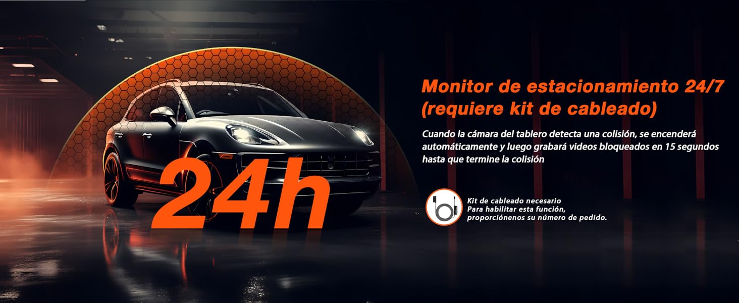 Función de monitoreo de estacionamiento 24h de la iZEEKER iD240