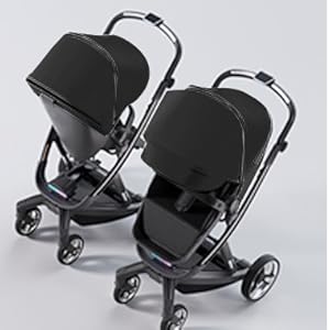 Cochecito Eléctrico Inteligente WL8 Black - Asiento reversible dos posiciones