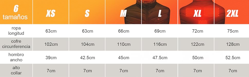 Chaleco calefactable Bseical unisex vista frontal