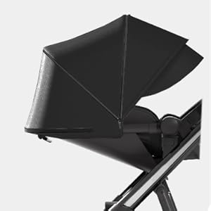 Cochecito Eléctrico Inteligente WL8 Black - Capota completa de protección solar