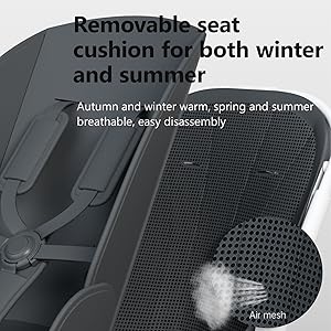 Cochecito Eléctrico Inteligente WL8 Black - Cojín extraíble 4 estaciones