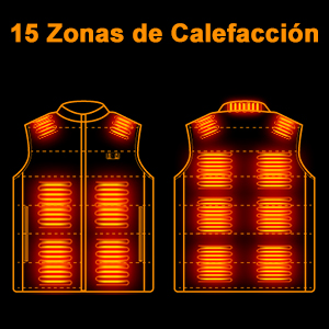 Chaleco térmico Amiable con 15 zonas de calefacción