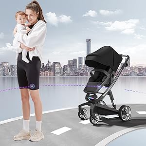 Cochecito Eléctrico Inteligente WL8 Black - Sistema de seguimiento inteligente