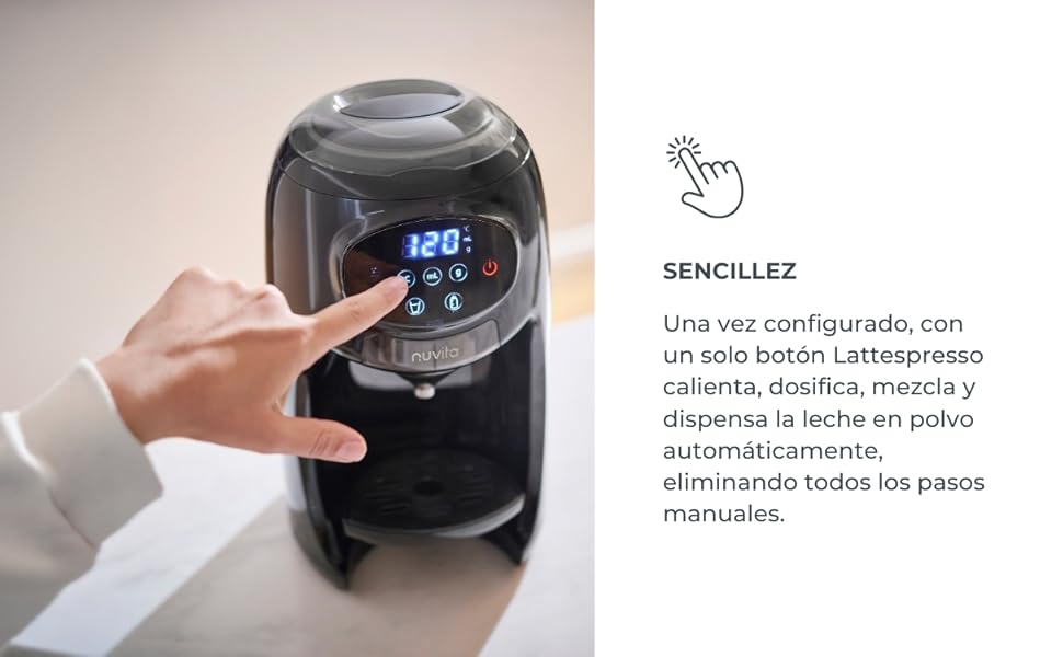 Nuvita 1180 Lattespresso - Control de temperatura y volumen ajustable