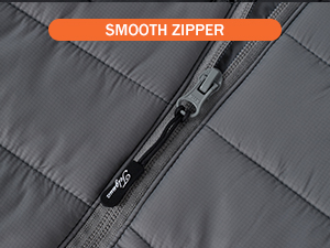 Chaleco calefactable con cremallera suave y duradera