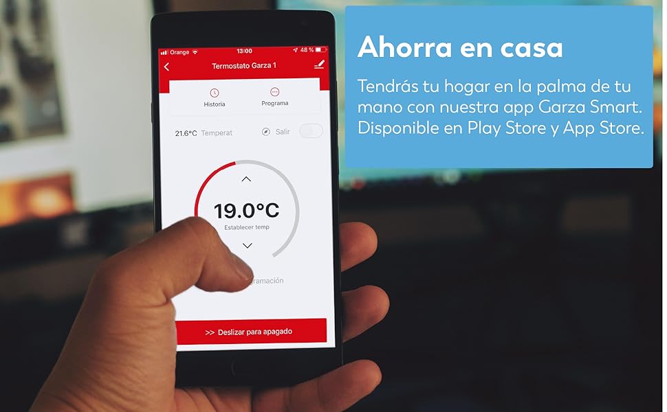 Garza Smart Termostato WiFi con pantalla LCD e indicadores