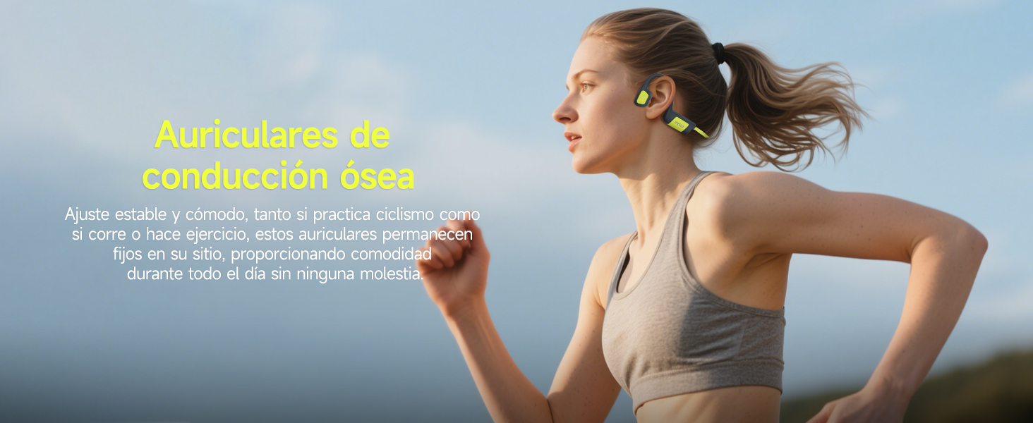 Auriculares de conducción ósea de diseño abierto y cómodo para la piel