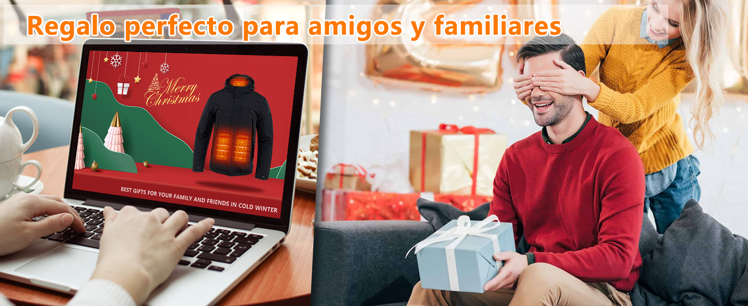 Chaqueta calefactable Mincoo ligera e impermeable para exteriores