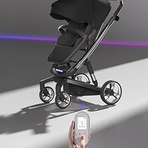Cochecito Eléctrico Inteligente WL8 Black - Control remoto sencillo